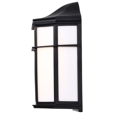 Nuvo LED Cage Lantern Fixture, Black Finish with White Linen Acrylic 62/1397